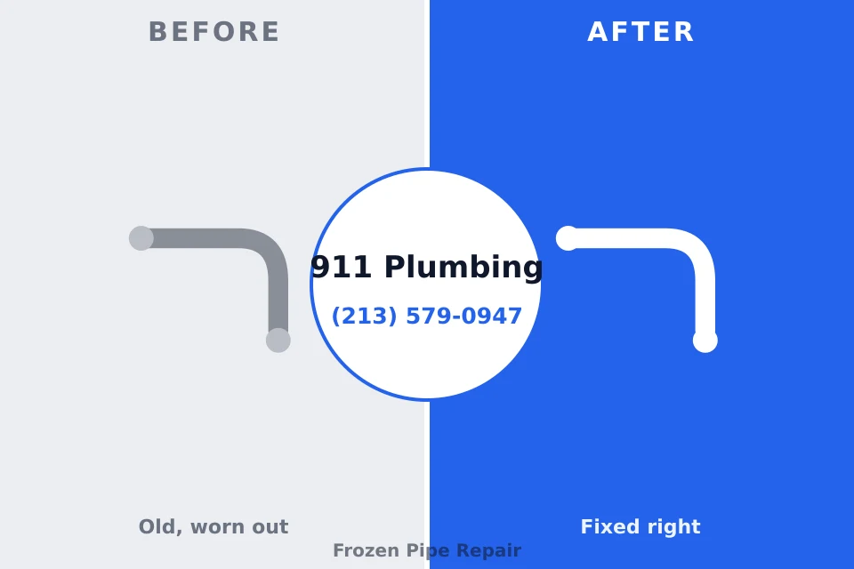 Before and after: plumbing repair Barrington Hills, IL